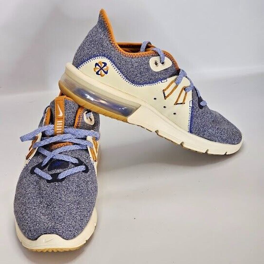 Mens Nike Air Max Sequent 3 Running Shoe Sz 6 AR0259-400 Easy Slip-On